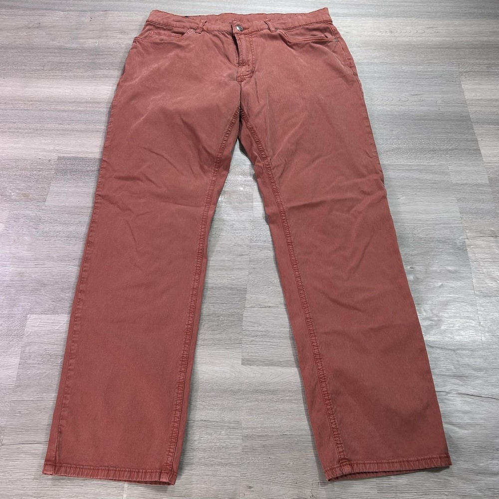 Peter Millar Pants Mens 34x30 Red Stretch Chino Straight Leg 5 Pocket‎ Casual